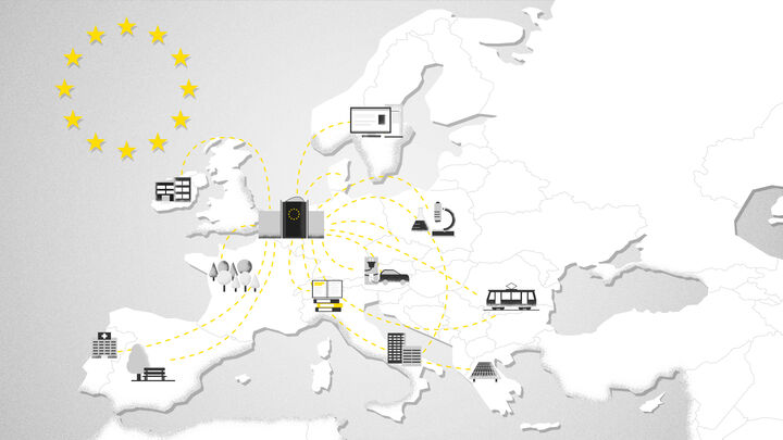 Map of Europe - The European Union promotes economic, territorial and social cohesion within the European Union