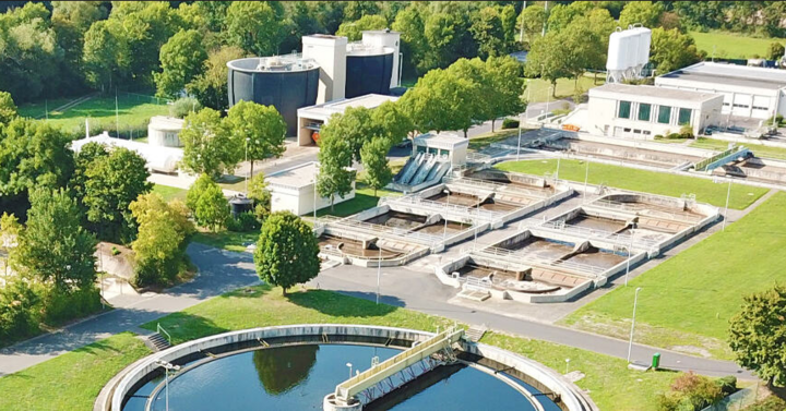 Foto der Kläranlage aus der Luft